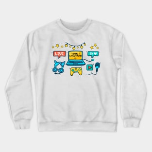 Game Streamer elements concept Crewneck Sweatshirt